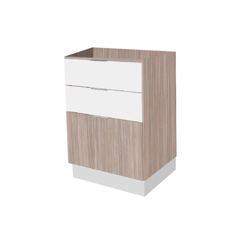 Toucador Blu Com 3 Gavetas Sem Lavatório Grigio 60Cm