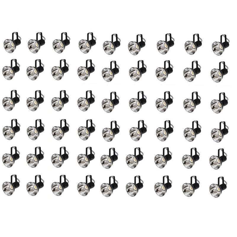 Kit 60 Spot Trilho Perfilado Eletro Calha Par20 Bulbo Ol5