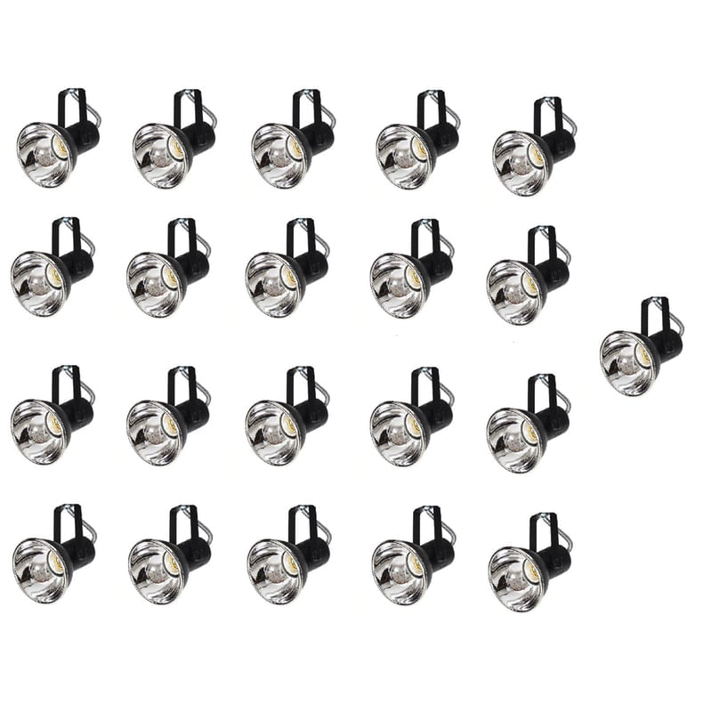 Kit 21 Spot Trilho Perfilado Eletro Calha Par20 Bulbo Ol5