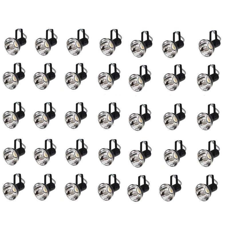 Kit 35 Spot Trilho Perfilado Eletro Calha Par20 Bulbo Ol5