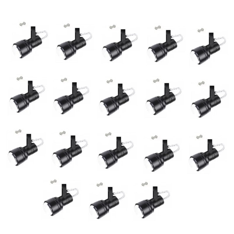 Kit 18 Spot Trilho Perfilado Eletro Calha Par20 Bulbo Ol4