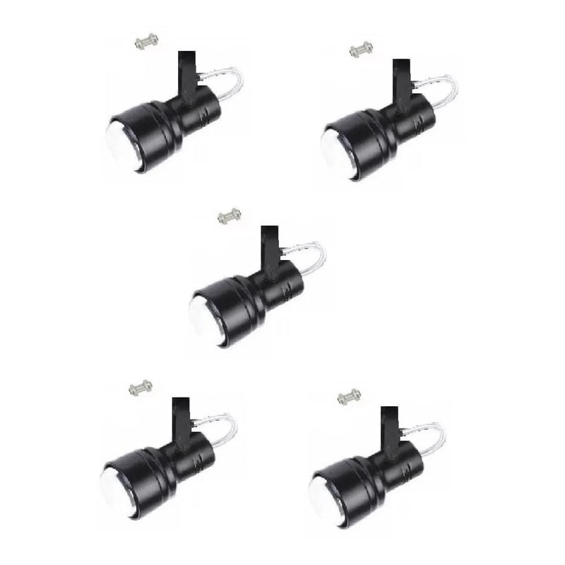 Kit 5 Spot Trilho Perfilado Eletro Calha Par20 Bulbo Ol4