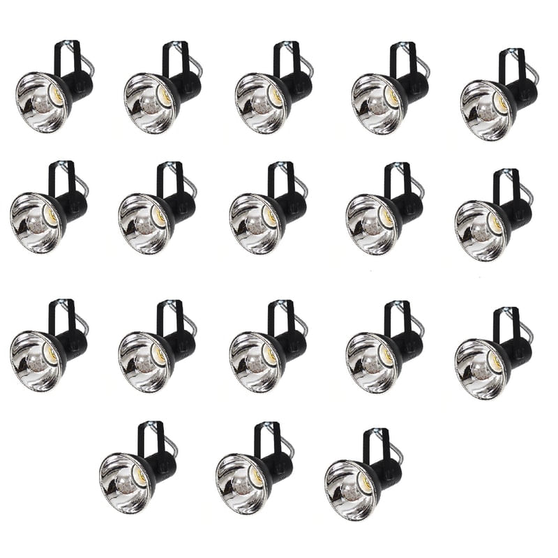 Kit 18 Spot Trilho Perfilado Eletro Calha Par20 Bulbo Ol5