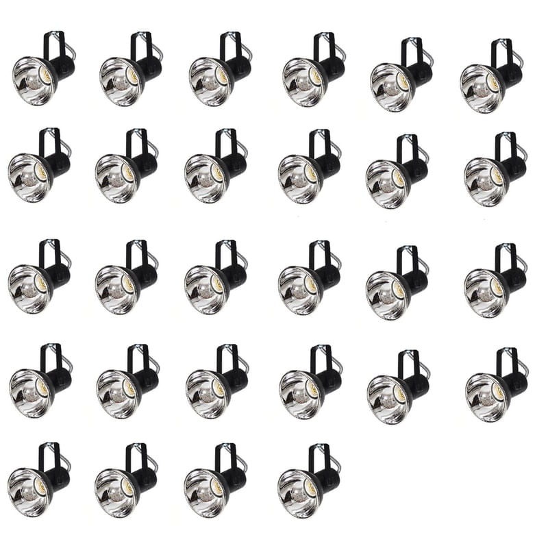 Kit 28 Spot Trilho Perfilado Eletro Calha Par20 Bulbo Ol5