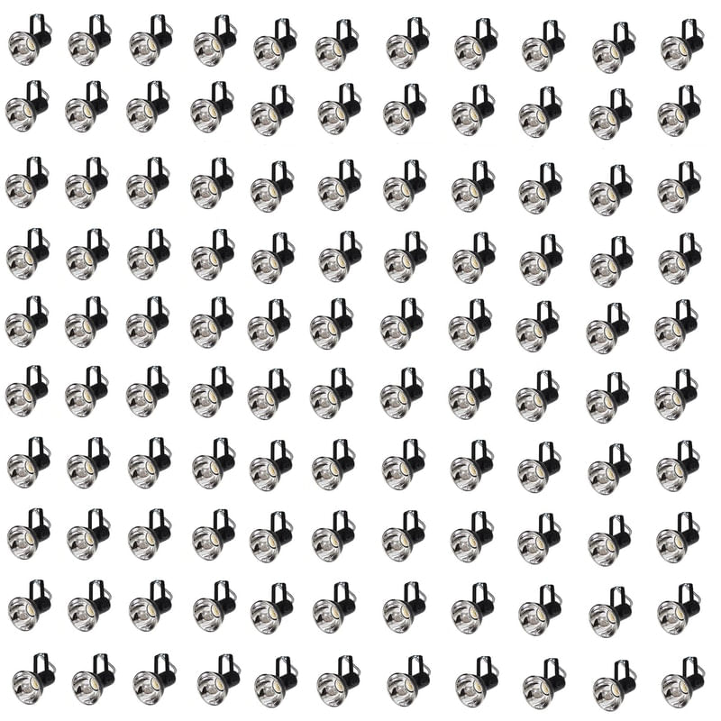 Kit 100 Spot Trilho Perfilado Eletro Calha Par20 Bulbo Ol5