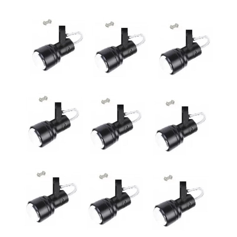 Kit 9 Spot Trilho Perfilado Eletro Calha Par20 Bulbo Ol4