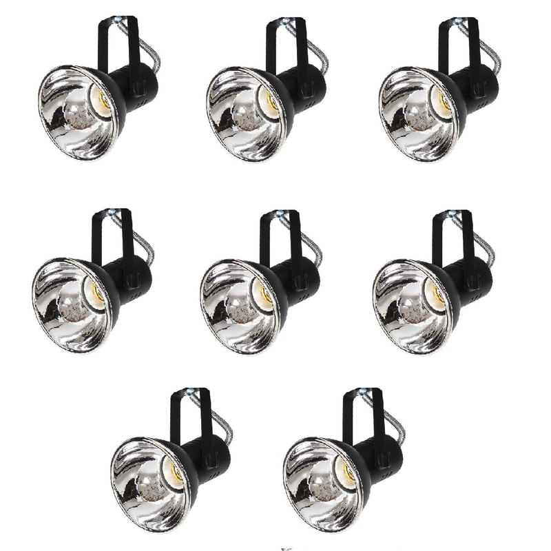 Kit 8 Spot Trilho Perfilado Eletro Calha Par20 Bulbo Ol5
