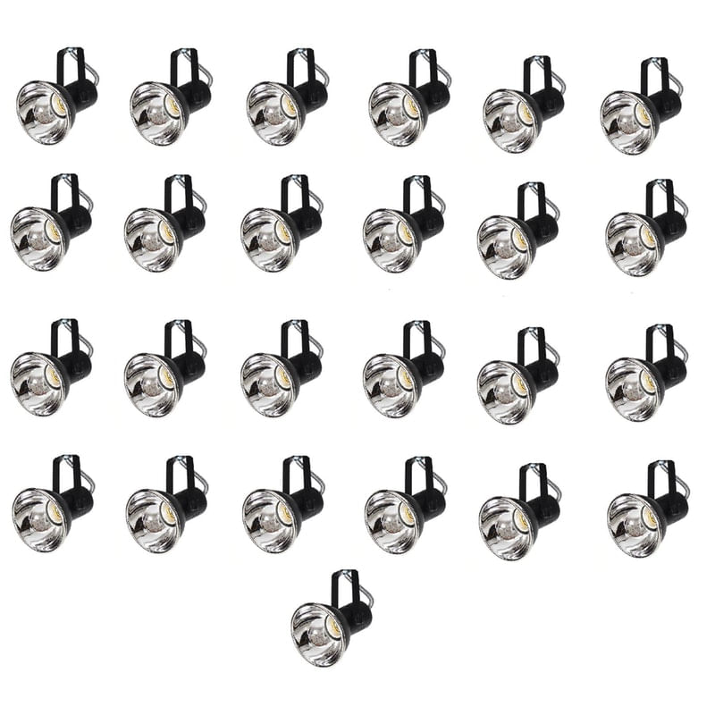 Kit 25 Spot Trilho Perfilado Eletro Calha Par20 Bulbo Ol5