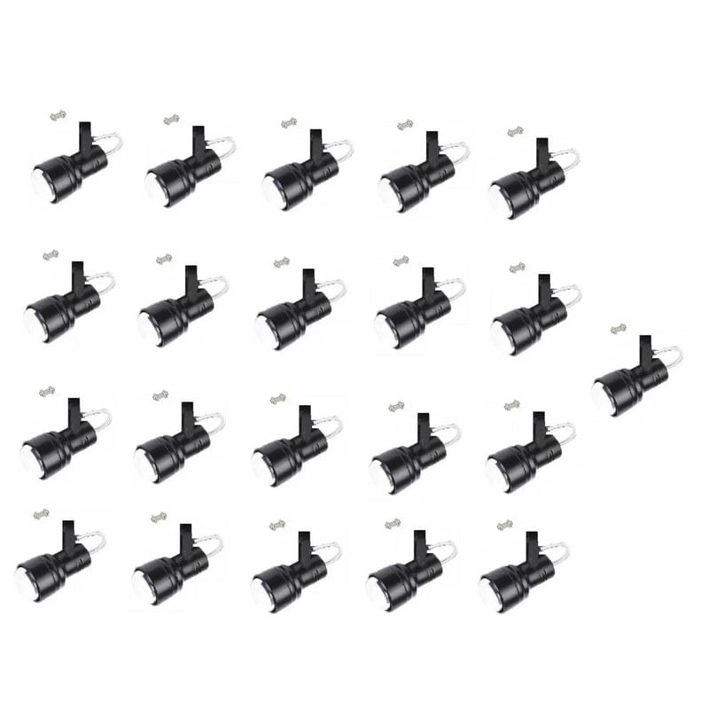 Kit 21 Spot Trilho Perfilado Eletro Calha Par20 Bulbo Ol4
