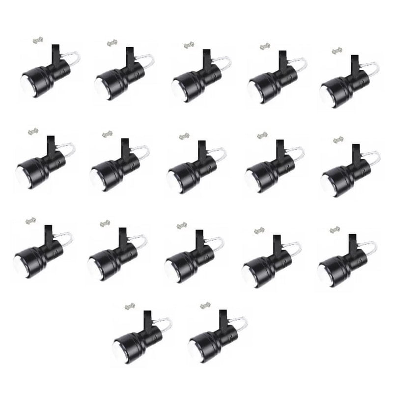 Kit 17 Spot Trilho Perfilado Eletro Calha Par20 Bulbo Ol4