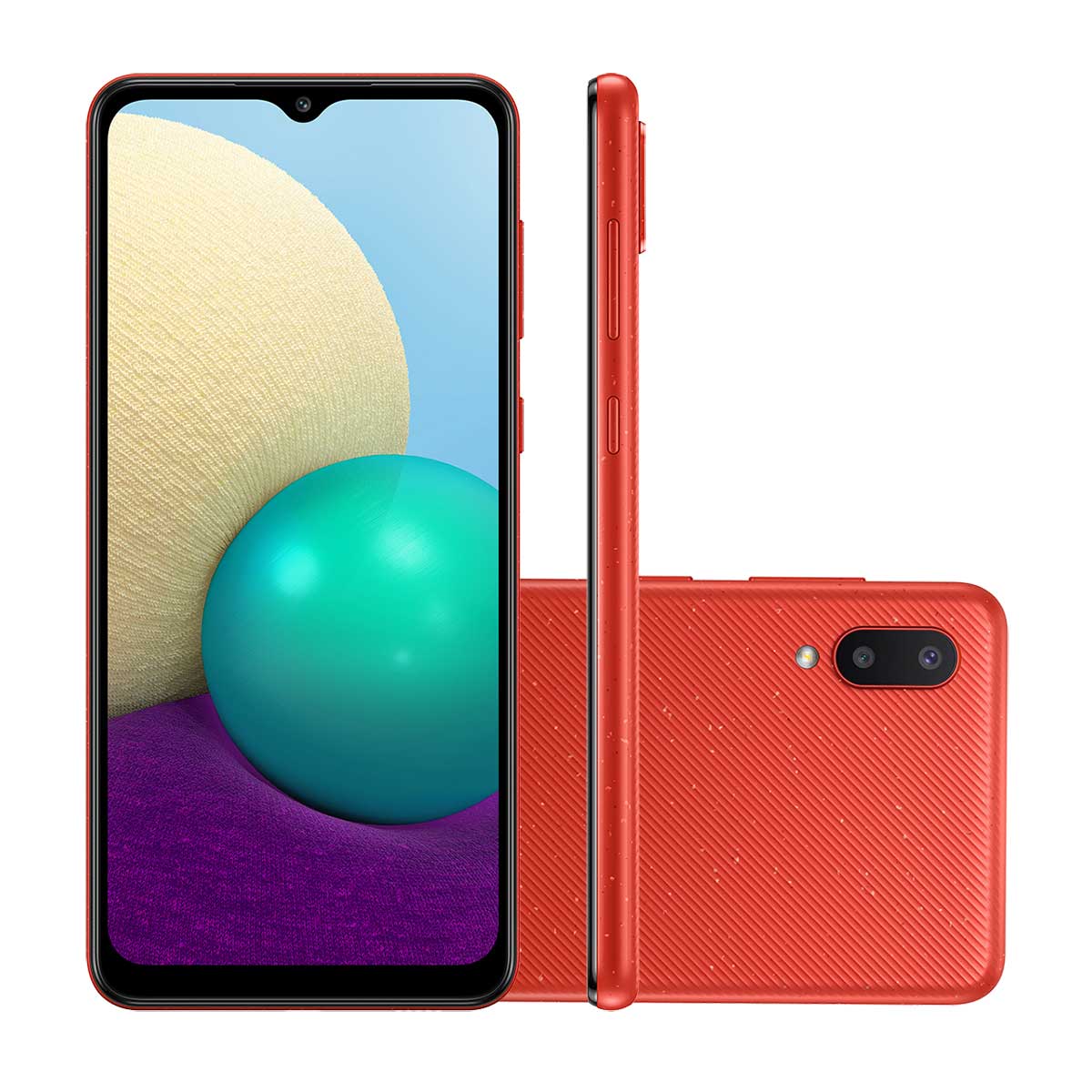Smartphone Samsung Galaxy A02 Tela Infinita 6.5 32Gb Vermelho
