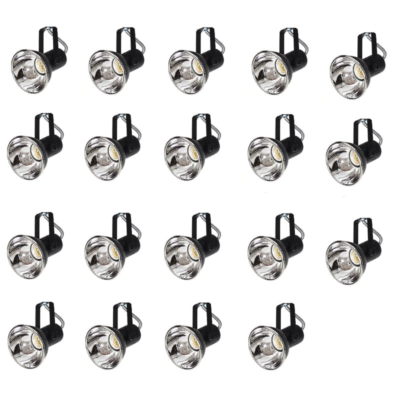 Kit 19 Spot Trilho Perfilado Eletro Calha Par20 Bulbo Ol5