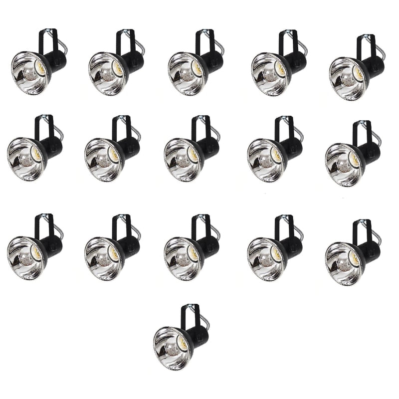 Kit 16 Spot Trilho Perfilado Eletro Calha Par20 Bulbo Ol5