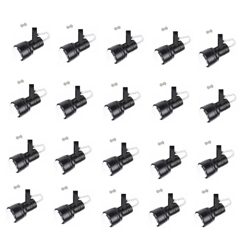 Kit 20 Spot Trilho Perfilado Eletro Calha Par20 Bulbo Ol4