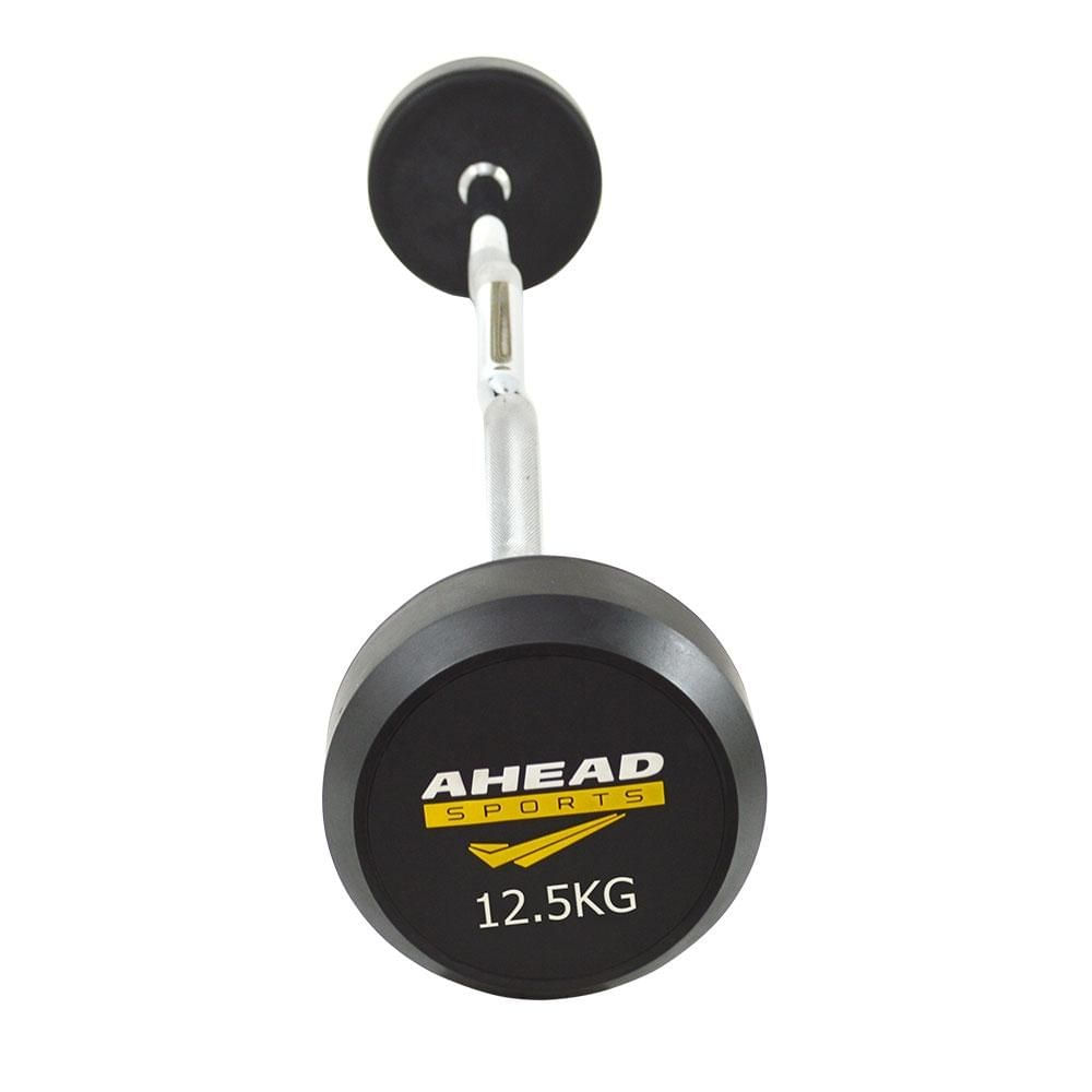 Barra W Montada 12.5 Kg Preto E Amarelo Ahead Sports As3009