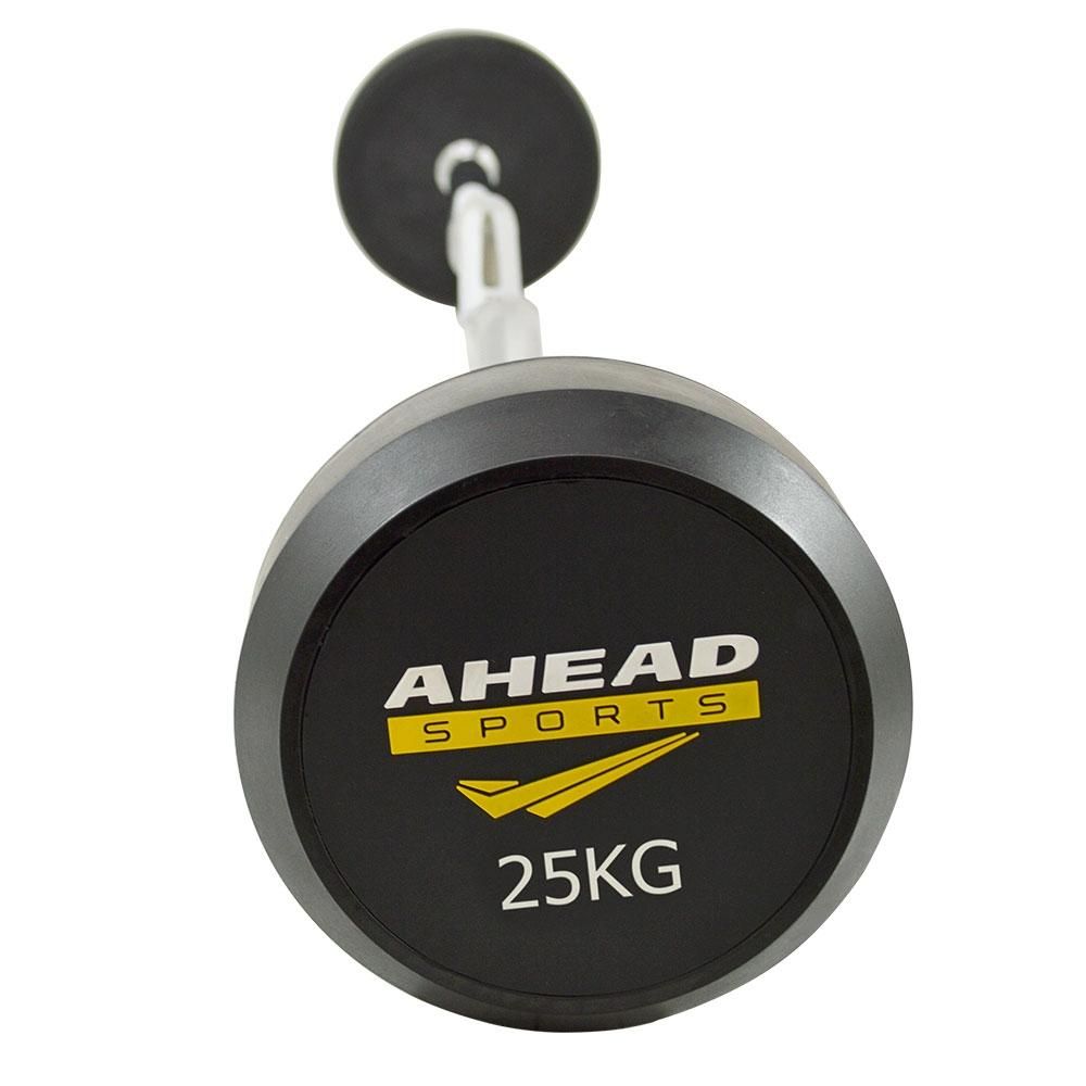 Barra W Montada 25 Kg Preto E Amarelo Ahead Sports As3009
