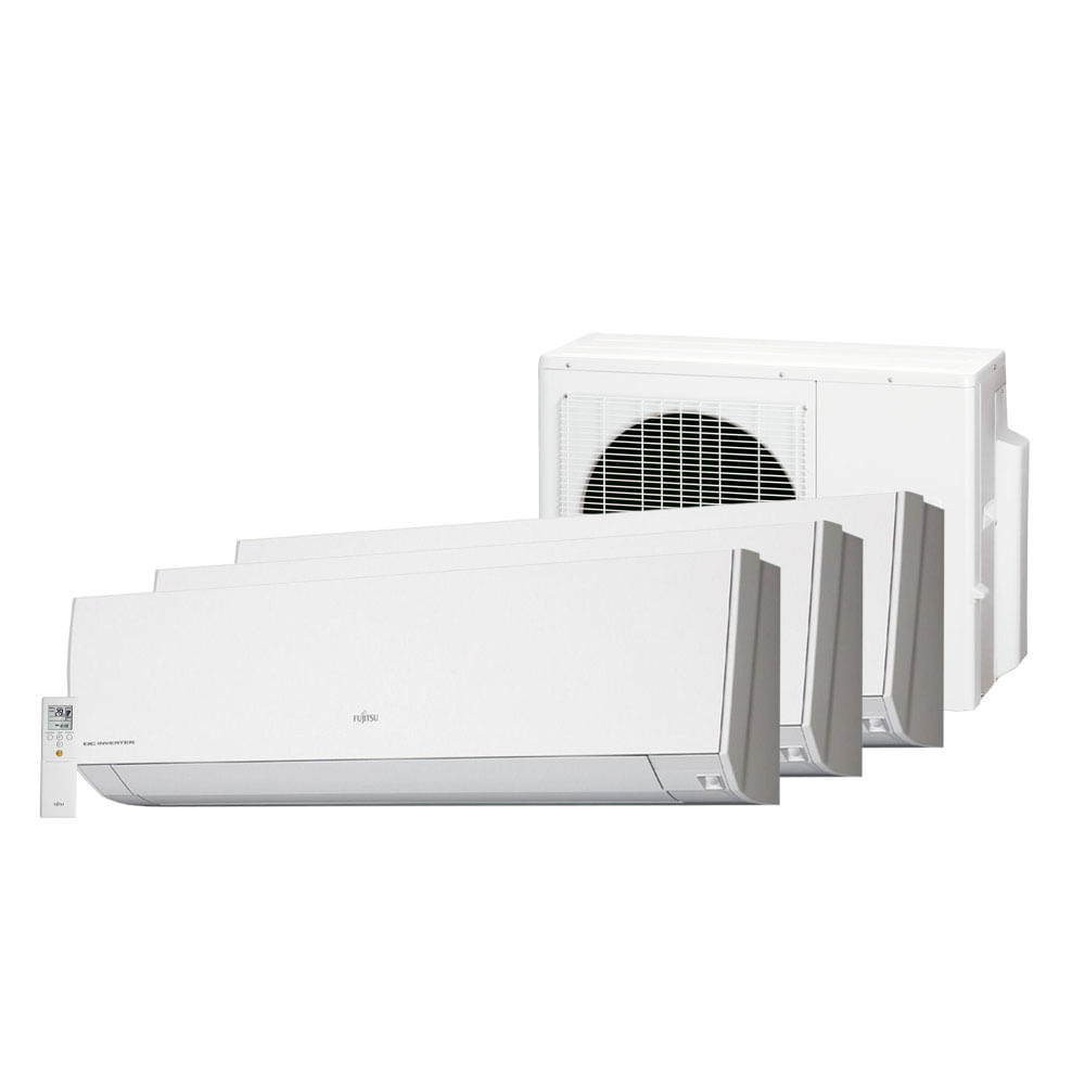 Ar Condicionado Multi Split Inverter Fujitsu 3X9.000 Btu/H Quente E Frio 220 Volts