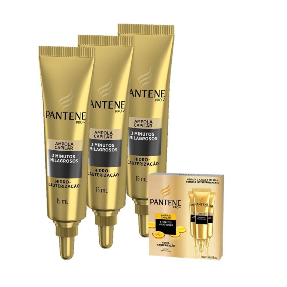 Ampola Pantene Cauterização - 15Ml Contém 3