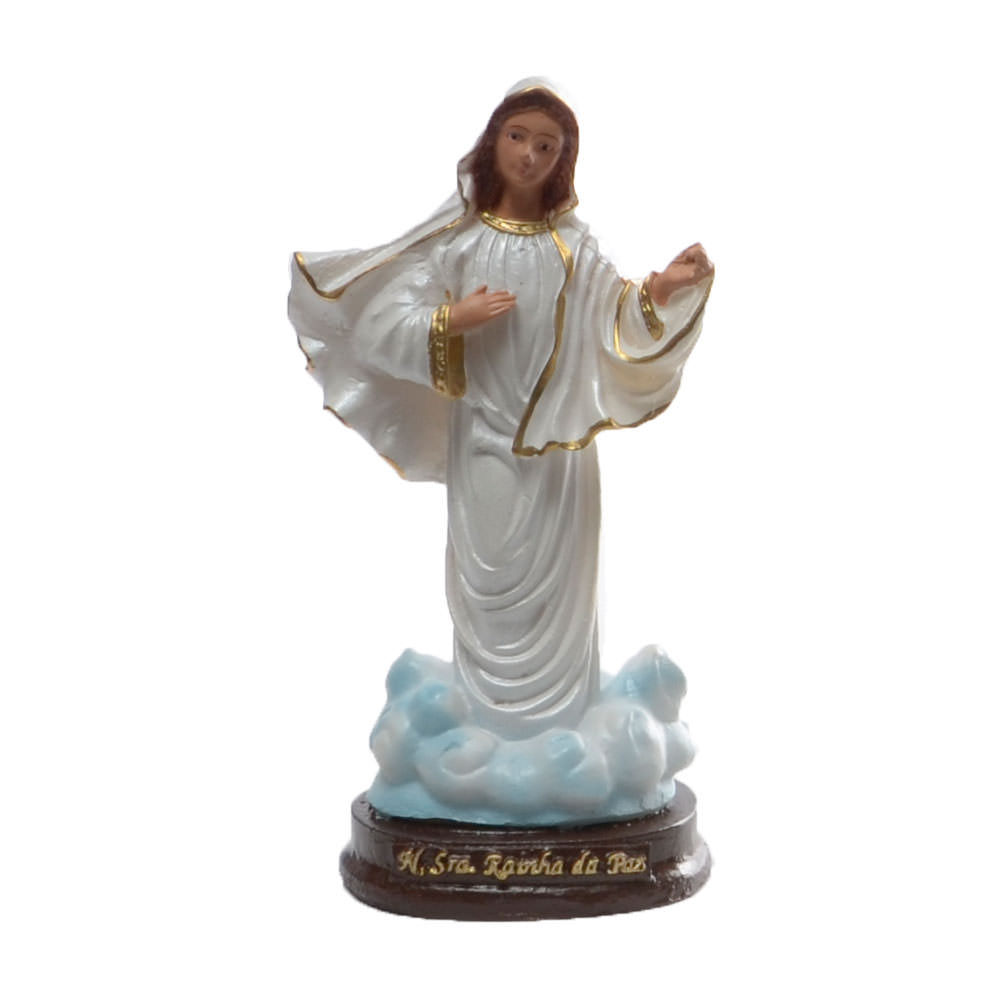 Nossa Senhora Rainha Da Paz 15Cm Em Resina