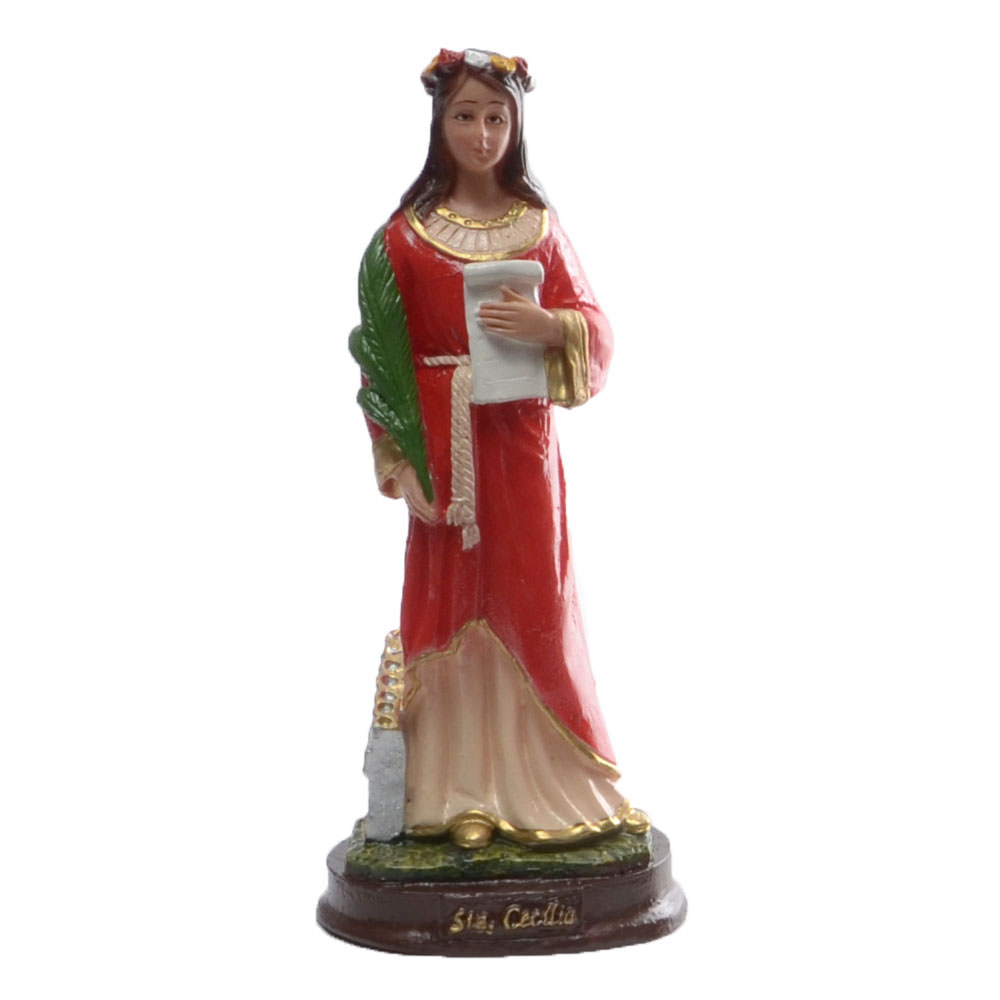 Santa Cecília 15Cm Em Resina