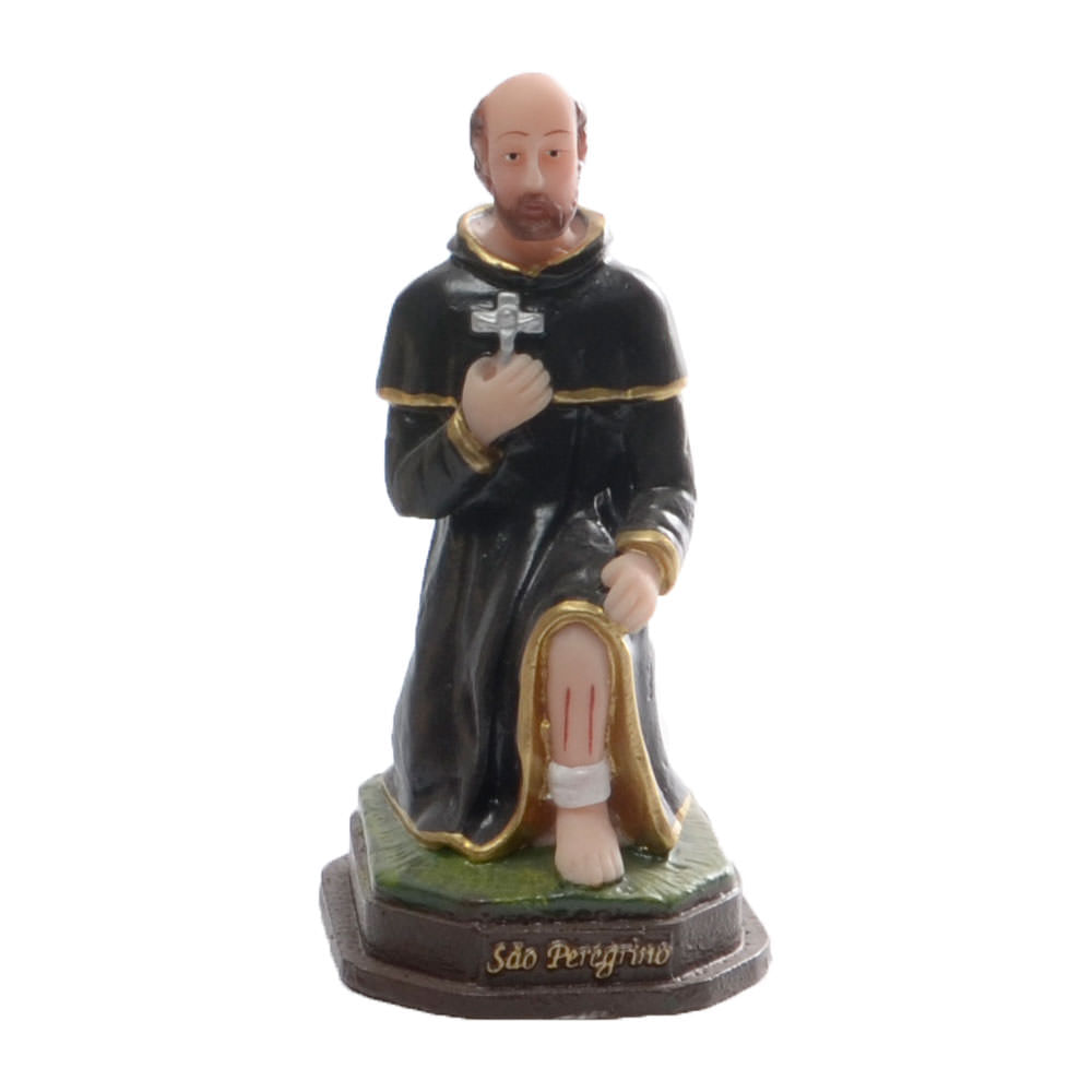 São Peregrino 15Cm Em Resina