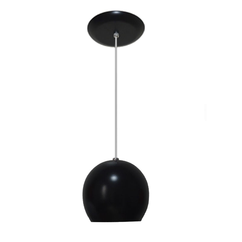 Luminaria Colorida Modelo Bolinha - 14Cm X 15Cm - Preto
