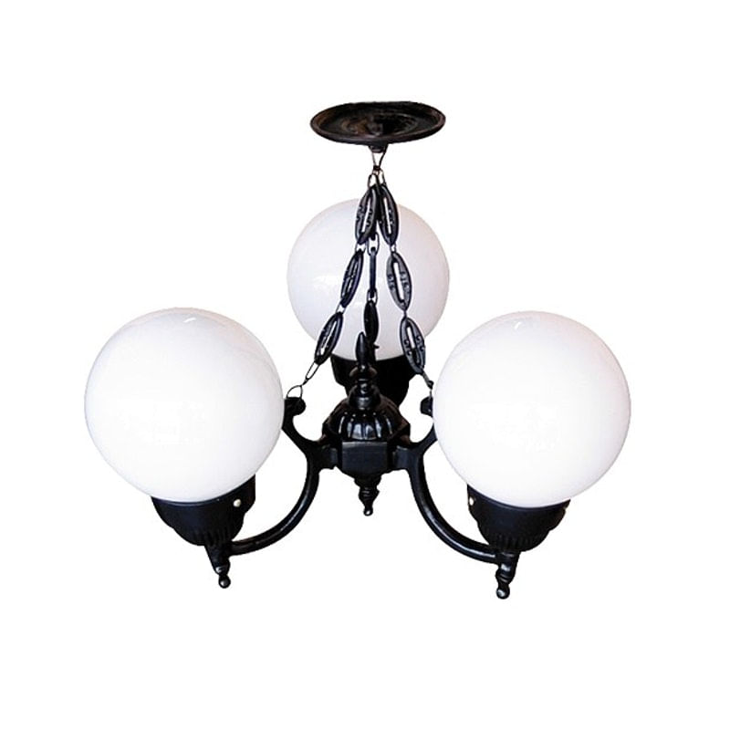 Lustre Colonial De Teto Califórnia Com Corrente Em Alumínio