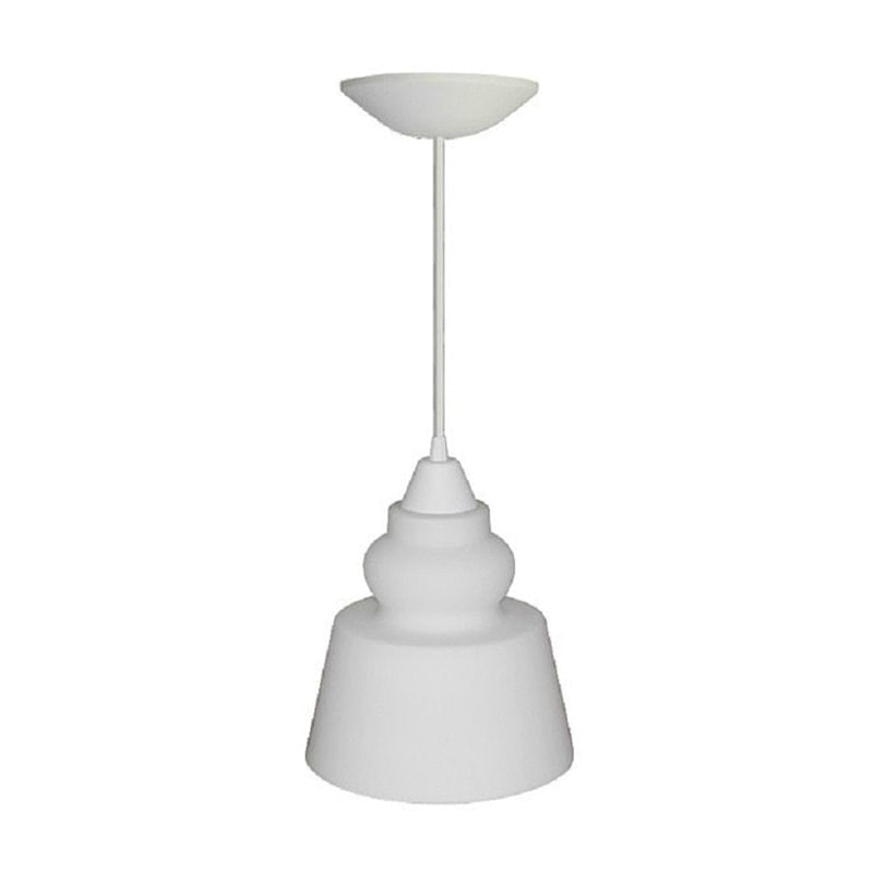 Pendente Lustre Luminária De Teto Moldado Plástico E Vidro