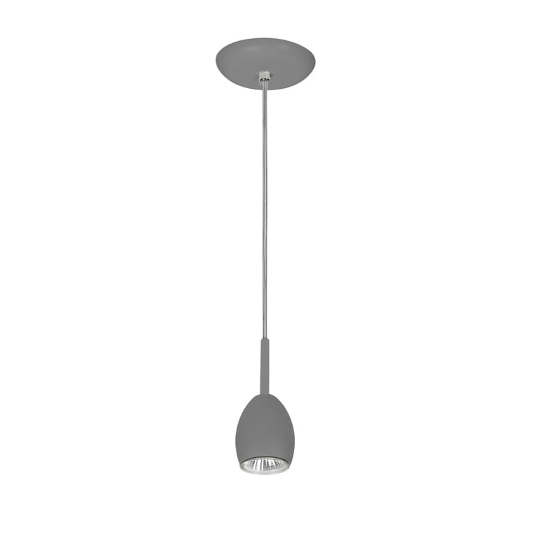 Pendente Zo 05 Prata-12X150 Cm-1L-Soq Gu10 Max 50W-Bivolt