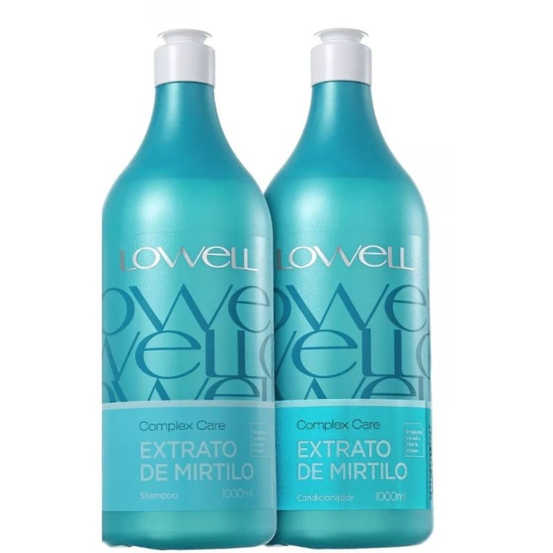 Kit Lowell Mirtilo Shampoo 1000Ml Condicionador 1000Ml