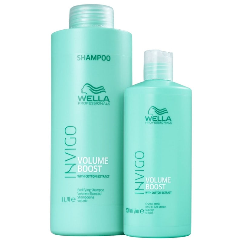 Kit Wella Invigo Volume Boost Shampoo 1L E Máscara 500Ml