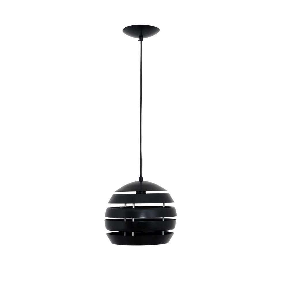 Pendente Focus Redondo Vazado Preto 100 Cm