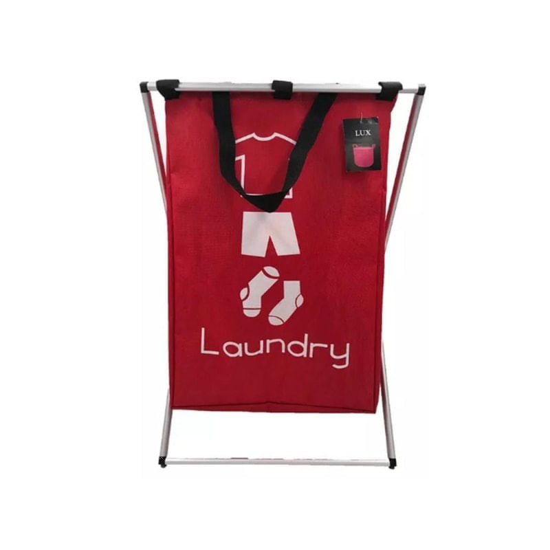 Cesto De Roupas Organizador Dobrável ( Vermelho)