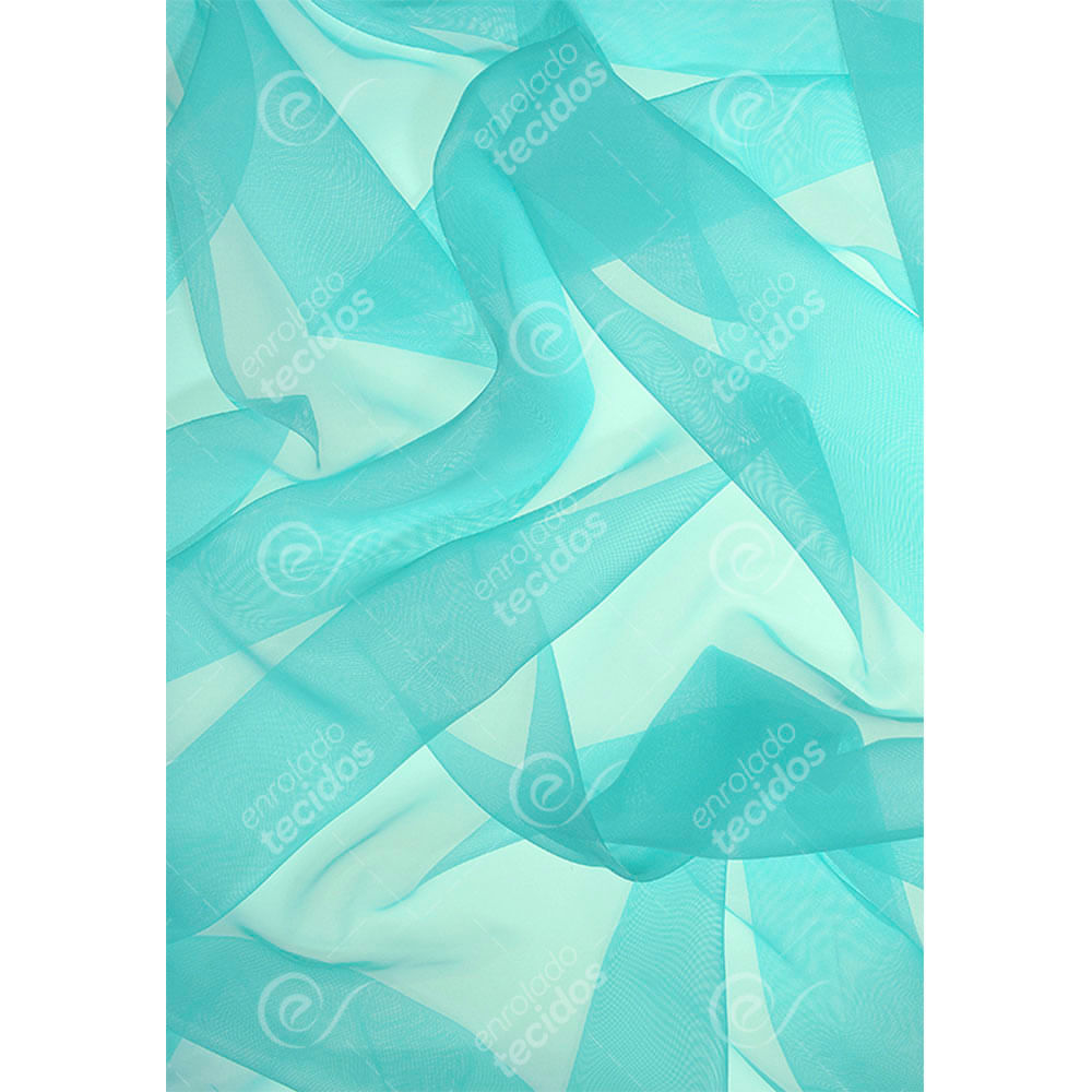 Tecido Voil Azul Tiffany - 3,00M De Largura