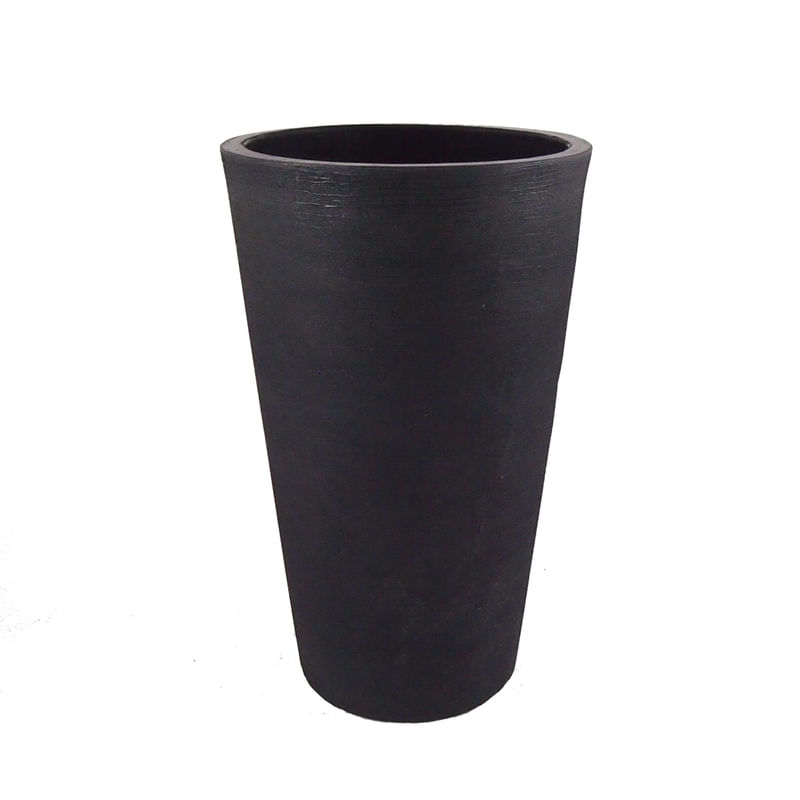 Vaso De Planta Coluna Redonda 36X25x58 Preto