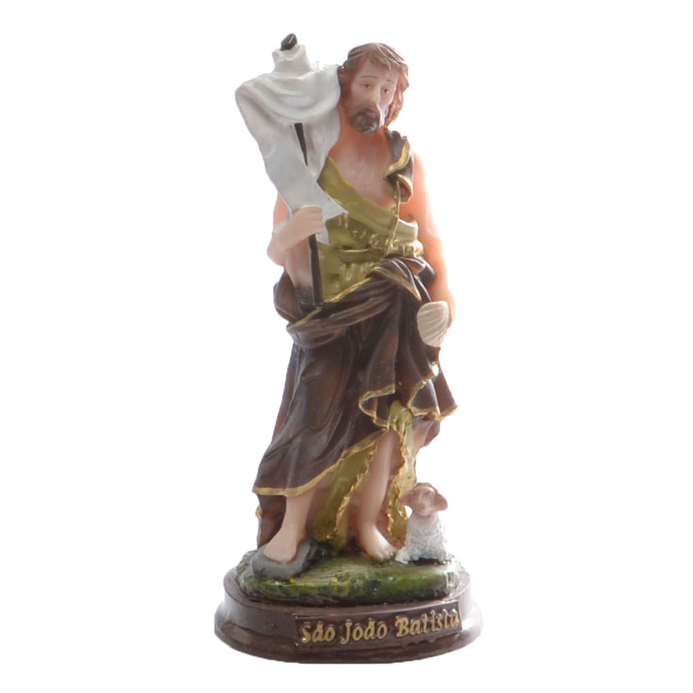 São João Batista 15Cm Em Resina