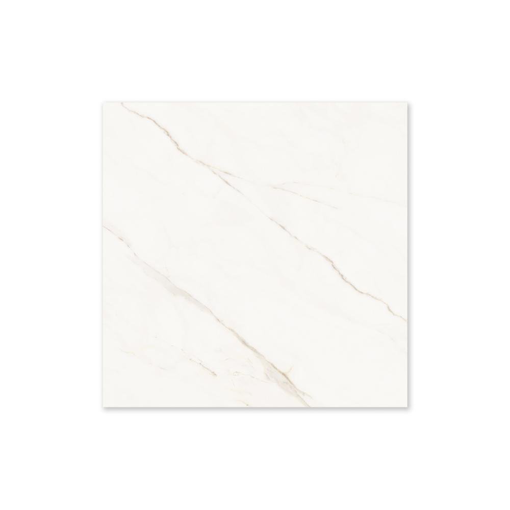 Porcelanato Brilhante Borda Reta Opera Covelano 87,7X87,7Cm Branco