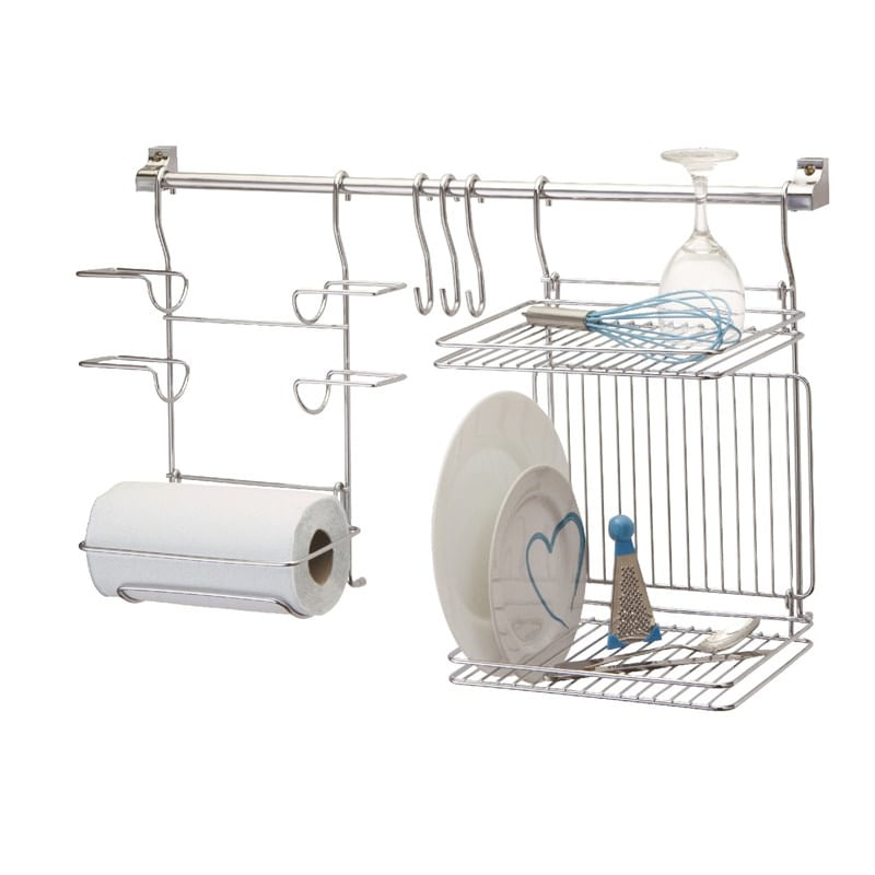 Kitchen Set Duplo 3, Escorredor E Suporte Para Rolos - Passerini