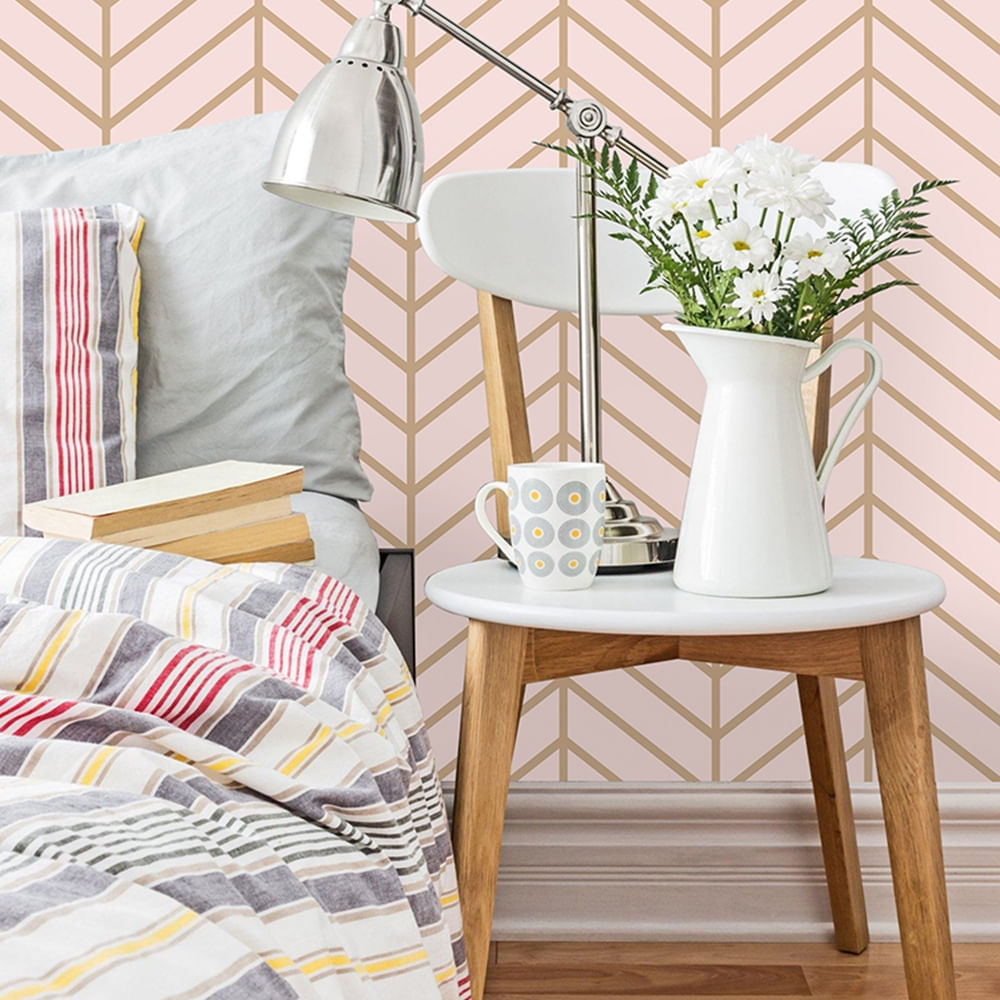 Papel De Parede Vinílico Cubic - Rosa Cu87427 Edantex