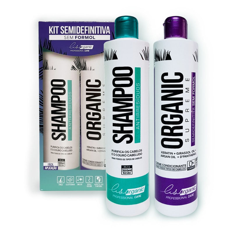 Kit Semidefinitiva Sem Formol E Shampoo Antirresíduos