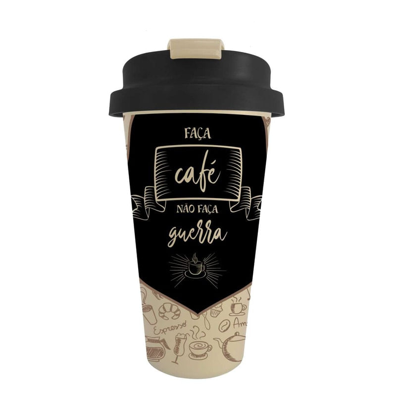 Copo Termico 500 Ml Cerigrafado Faça Café