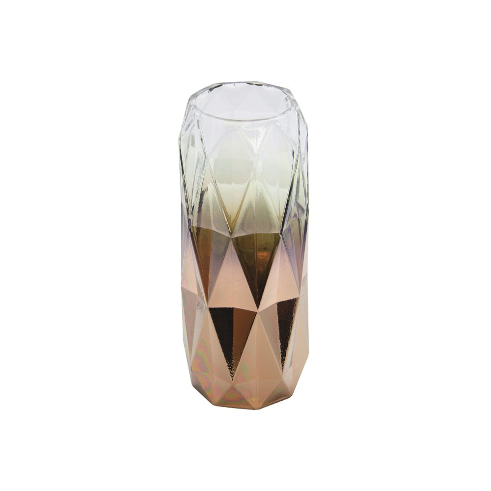Vaso Decorativo Rosê Geométrico Pequeno