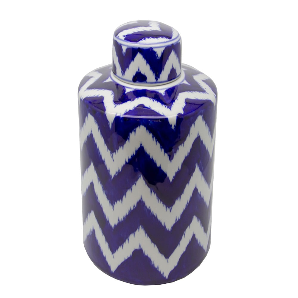 Pote Decorativo Cerâmica Azul Estrela Pequeno