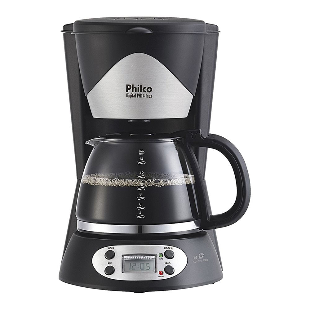 Cafeteira Digital Inox Preto/Prata Philco 220V Ph14
