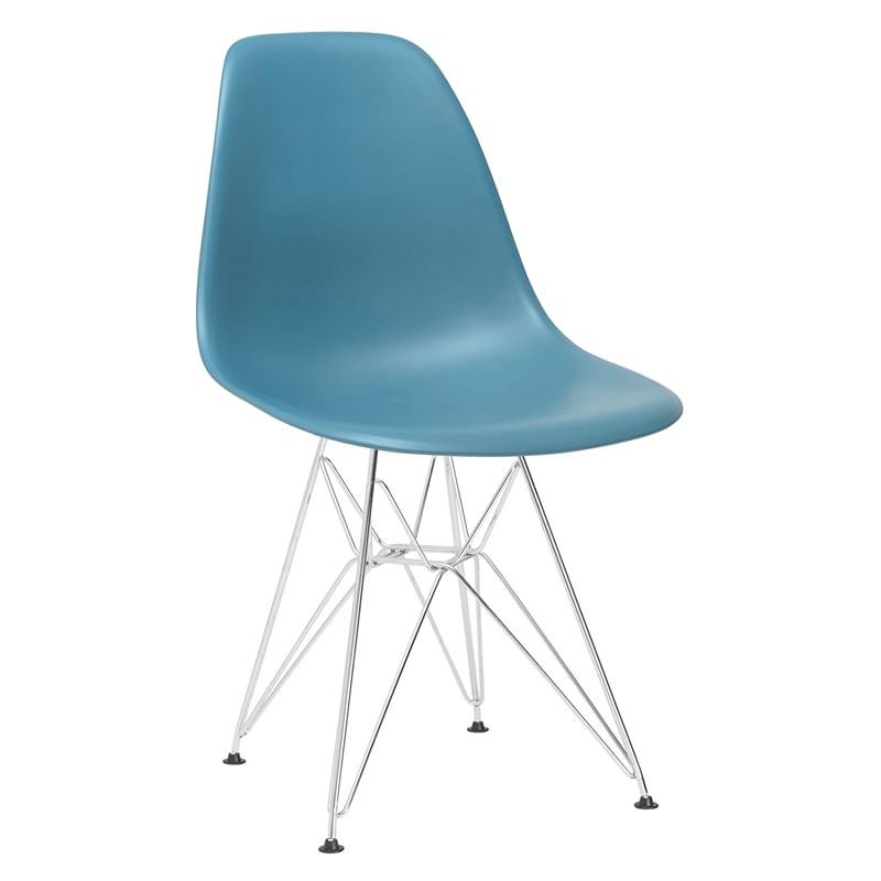Cadeira Eames Dkr - Turquesa - Base Cromada