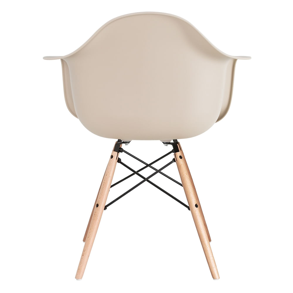 Kit - 2 X Cadeiras Eames Eiffel Daw - Madeira Clara - Bege