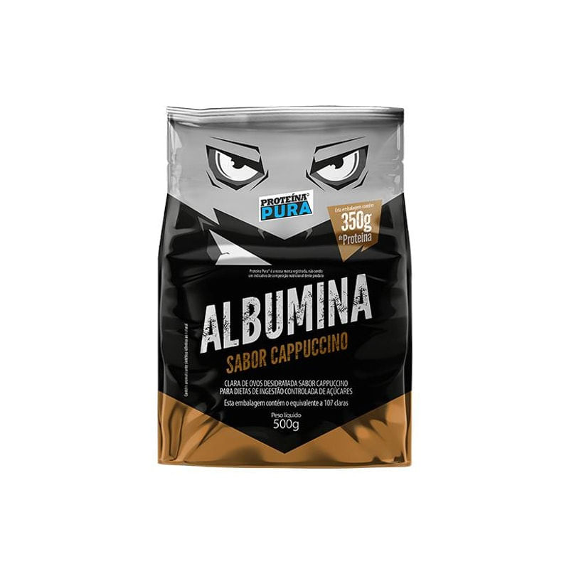 Albumina 500G Clara De Ovo Em Pó Cappuccino Proteína Pura