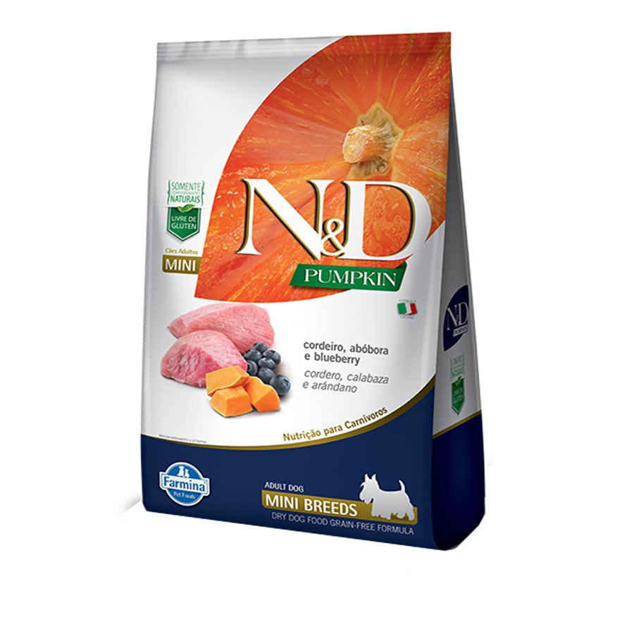 Ração N&D Raças Mini Sabor Cordeiro E Blyeberry - 800G