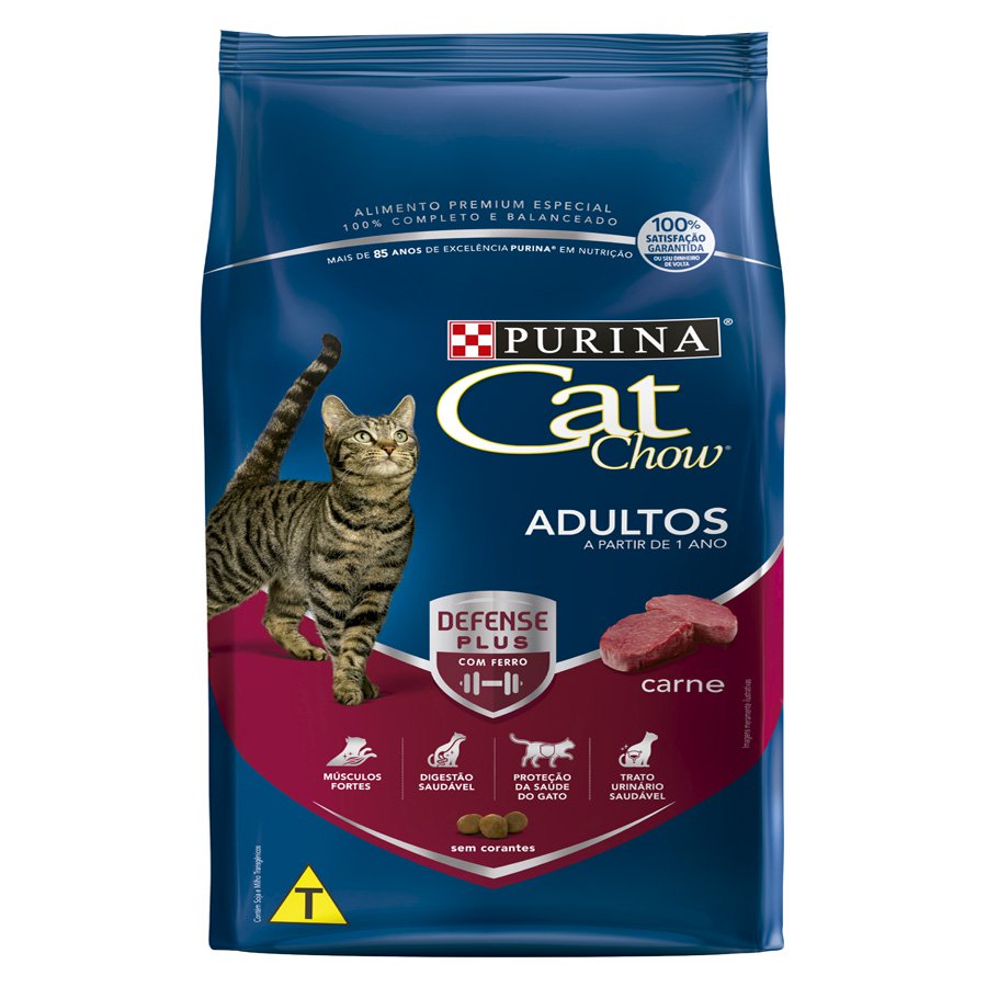 Ração Nestlé Purina Cat Chow Para Gatos Adultos Sabor Carne - 1Kg