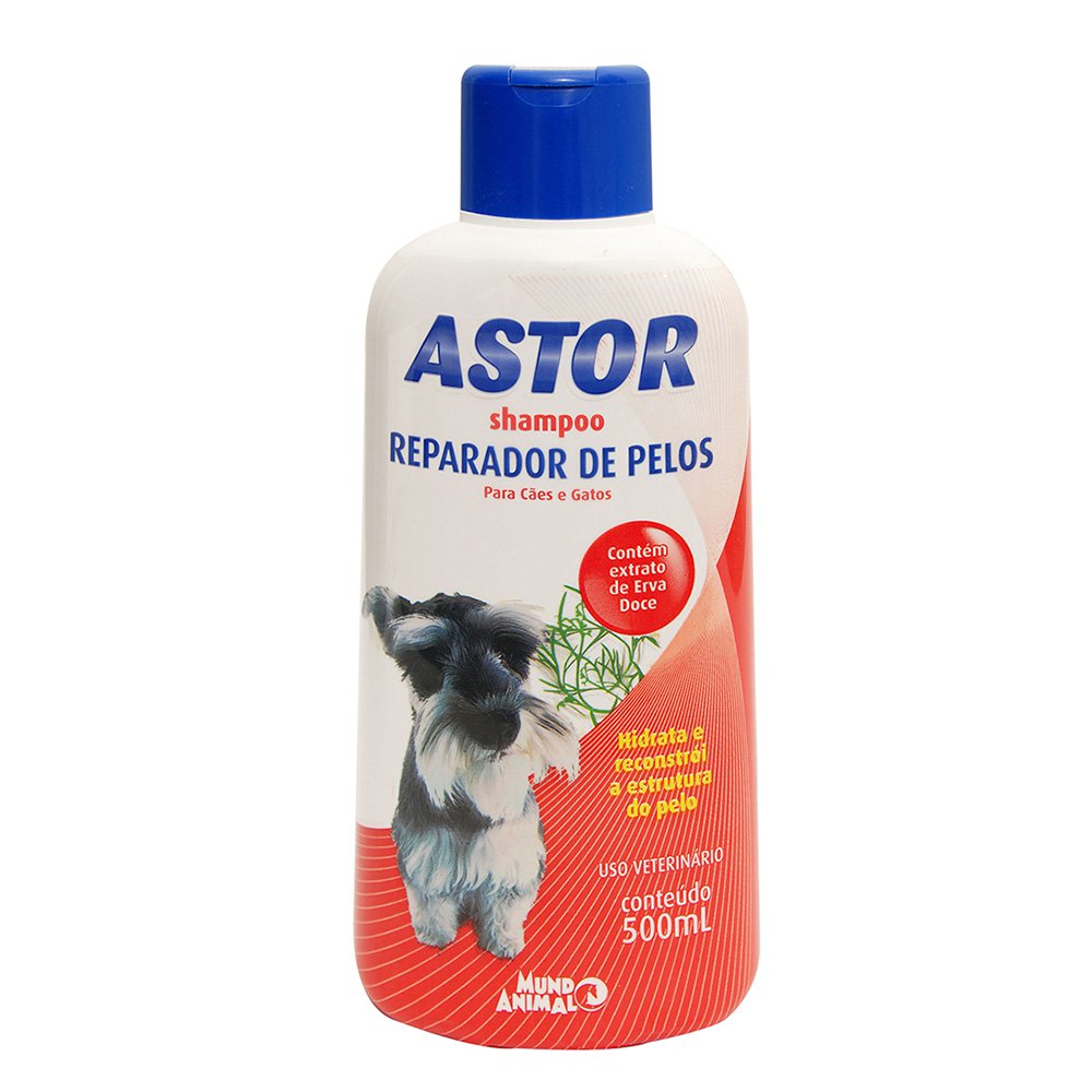Shampoo Mundo Animal Astor Reparador Para Cães - 500Ml